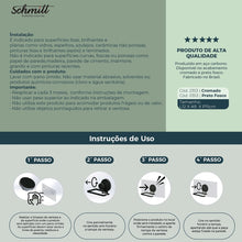 Carregar imagem no visualizador da galeria, Barra com Ventosa para Pendurar Utensílios de Cozinha Suporte 70cm Aço Cromado
