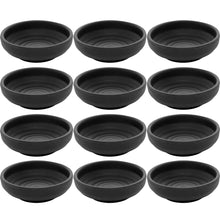 Carregar imagem no visualizador da galeria, Conjunto 12 Molheiras Porta Shoyu 40ml Redondas Ramekins Melamina Pretos Tóquio Lyor

