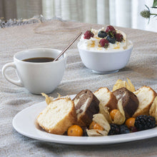 Carregar imagem no visualizador da galeria, 48 Bowls de Melamina 200ml Cumbuca Branca Restaurante Tigela para Frutas Petiscos 10x5,3cm
