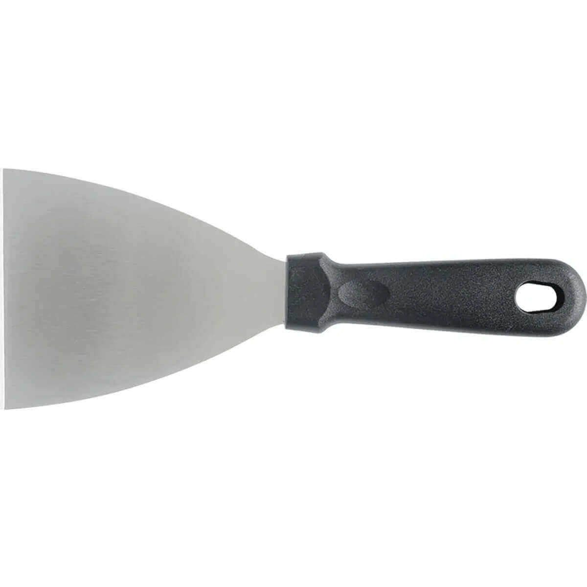 12 Espátulas Raspadoras Chapa Lanche 23x10cm Preta Aço Inox Cozinha Profissional