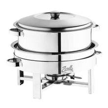 Carregar imagem no visualizador da galeria, Rechaud Redondo 8,5L Gastronômico Banho Maria Aço Inox Buffet Eventos Restaurante
