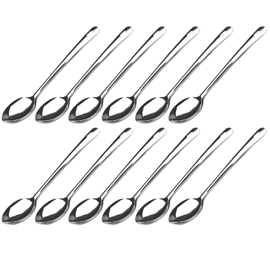 12 Colheres Arroz Inox Grandes Lisas 35cm Restaurantes Profissionais Brinox Suprema