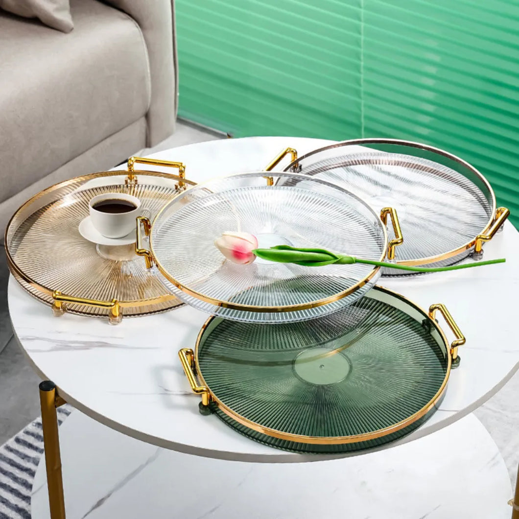 Bandeja Acrílica Redonda Minimalista Casa Splendida