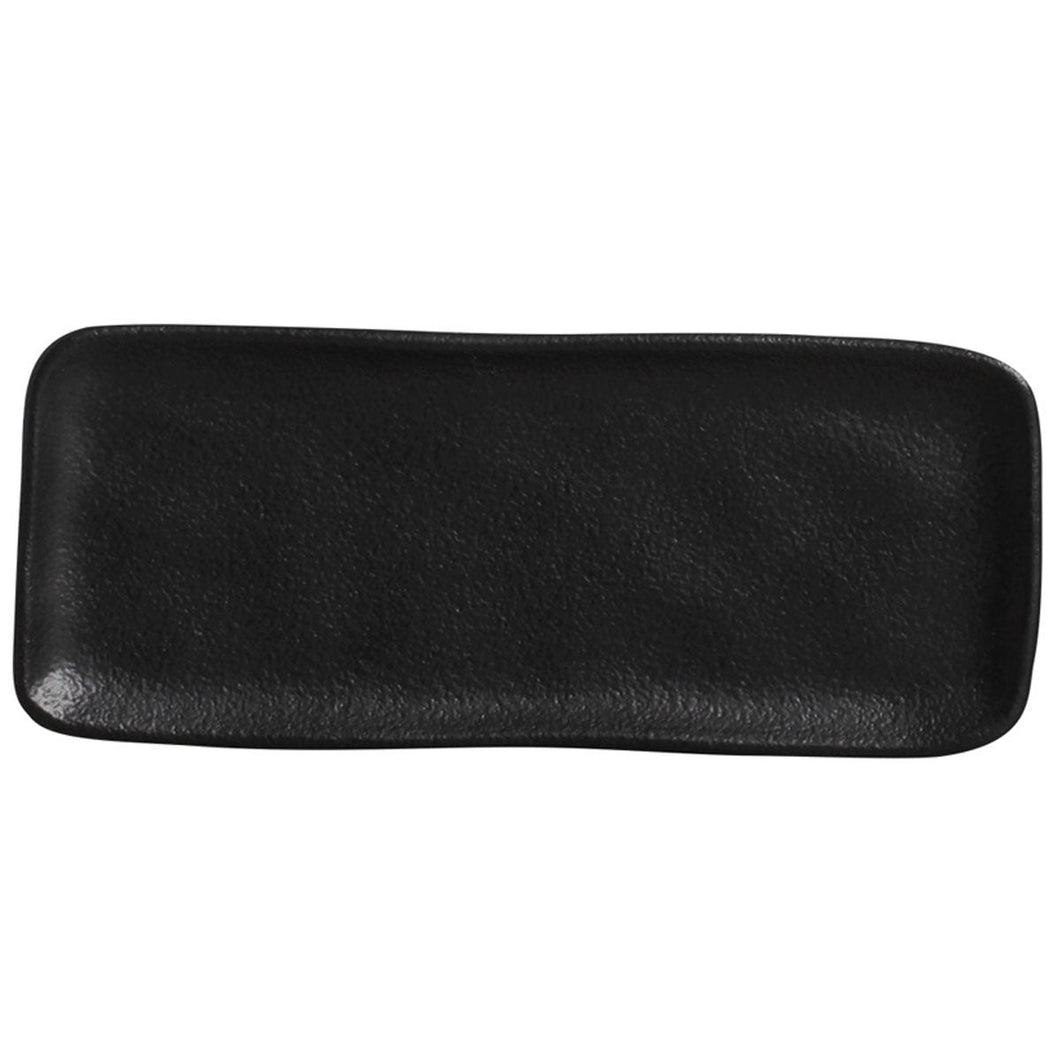 Kit 24 Travessas Cerâmica 22x9cm Orgânico Preto Matte Buffet Restaurante Porto Brasil