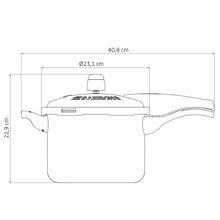 Carregar imagem no visualizador da galeria, Panela de Pressão Tramontina Antiaderente 4,5L Vermelha Vancouver Effect Starflon Max Cozinha Fogão
