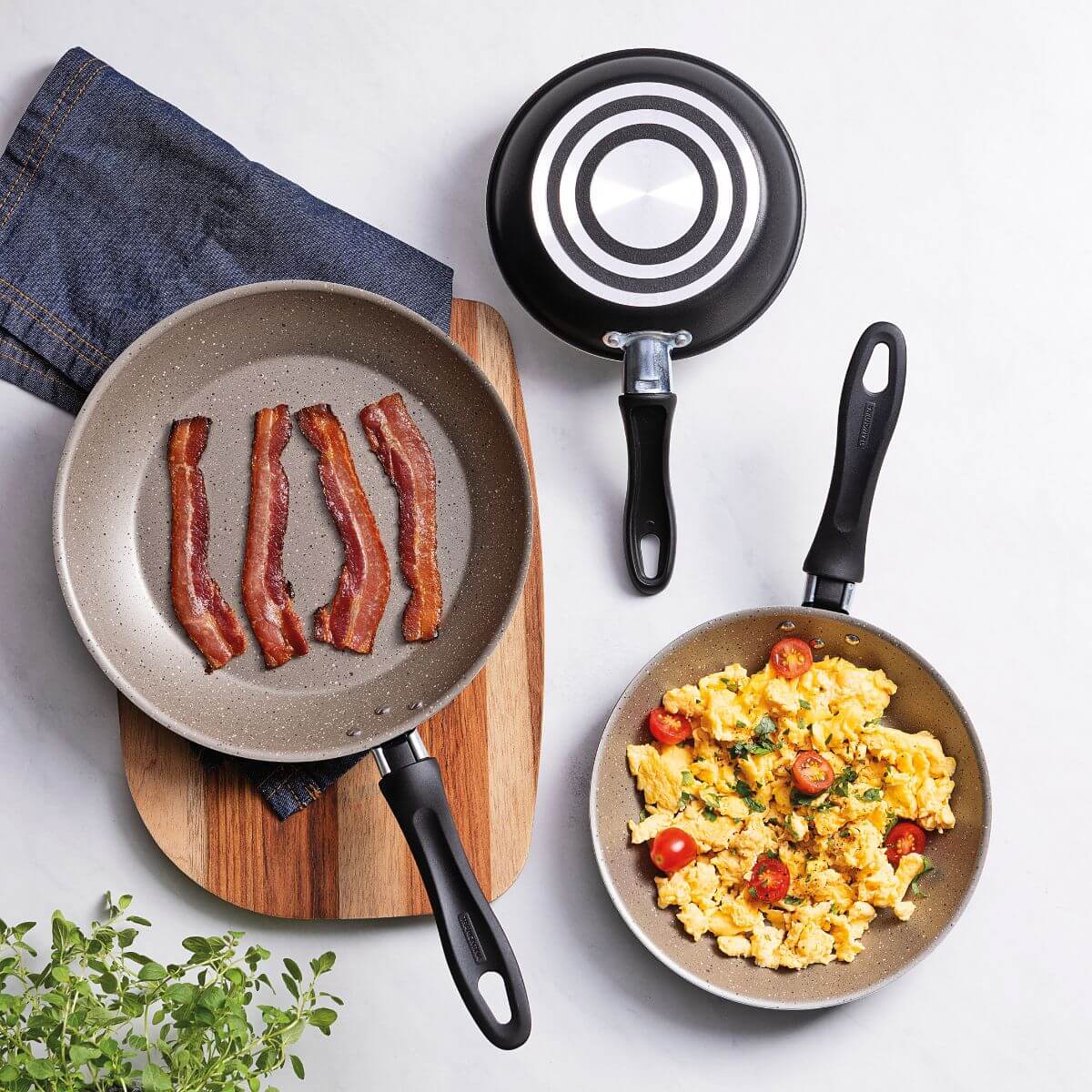 Jogo de Frigideiras Tramontina Linz Alumínio Antiaderentes Starflon Max Preto 3 Peças