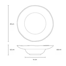 Carregar imagem no visualizador da galeria, Prato para Sobremesa Porto Brasil Cerâmica 250ml Preto Matte Orgânico 19cm Mesa Posta
