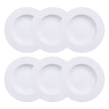Carregar imagem no visualizador da galeria, Jogo 6 Pratos Fundos de Jantar em Porcelana 23cm Branco Vibrare Tramontina
