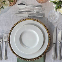 Carregar imagem no visualizador da galeria, Jogo 6 Pratos de Jantar Rasos Porcelana Branco 27cm Maria Augusta Tramontina Aba Larga
