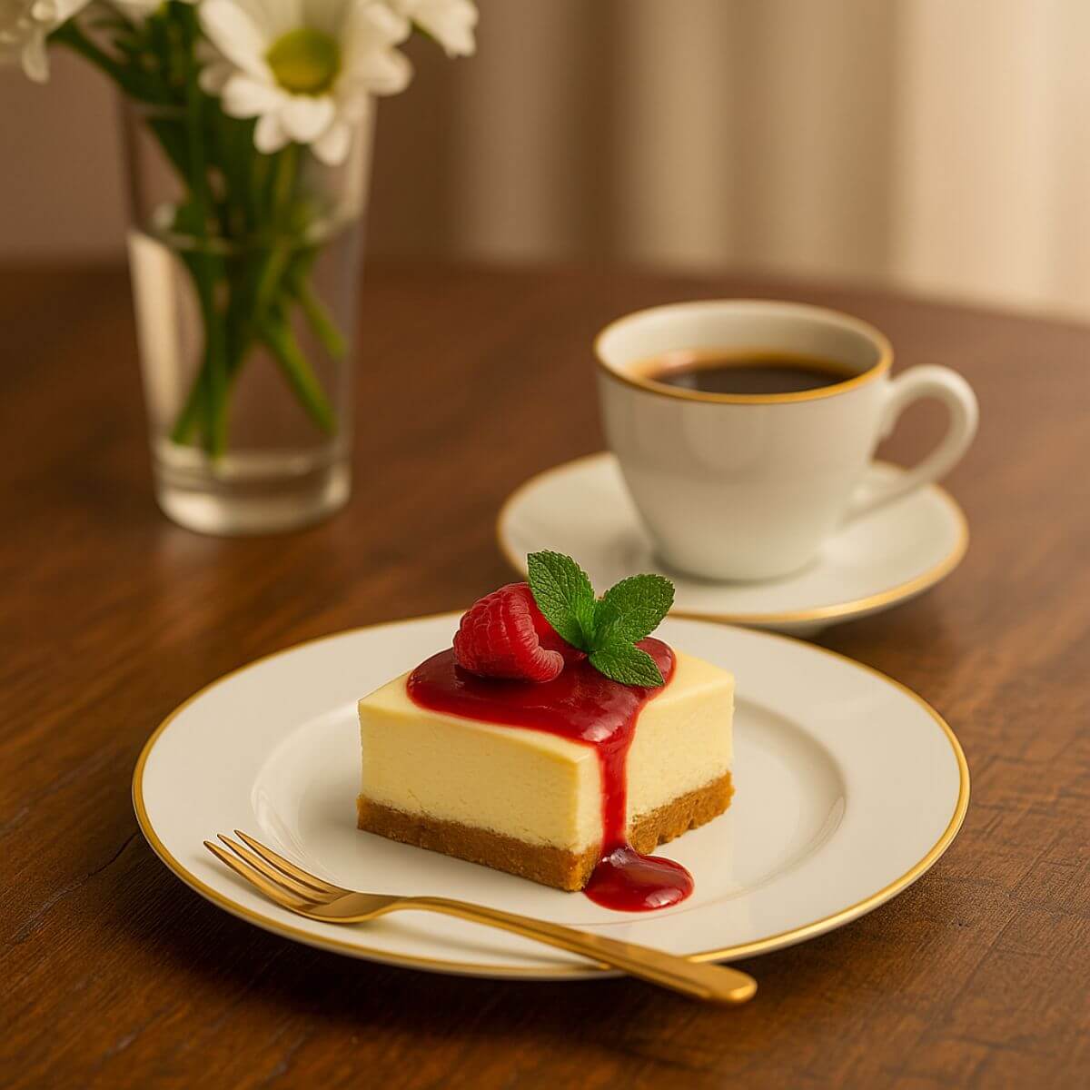 12 Pratos Sobremesa Branco Borda Dourada Porcelana 21cm Filetado Elisa Tramontina