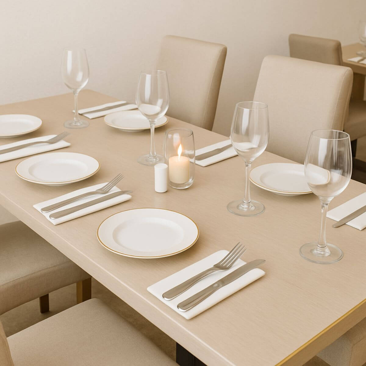 Jogo 12 Pratos para Pão Porcelana Tramontina Elisa 17cm Borda Dourada Entrada Petiscos Restaurante Jantar