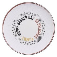 Carregar imagem no visualizador da galeria, Prato Raso Hambúrguer Porcelana Decorada 25cm Mesa Posta Chicago Tramontina
