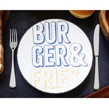 Carregar imagem no visualizador da galeria, Prato Raso Hambúrguer Lanche Temático 25cm Texas Porcelana Decorada Mesa Posta Tramontina
