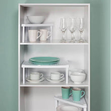 Carregar imagem no visualizador da galeria, Kit Porta Talheres com Tampa e 2 Prateleiras Organizadoras para Armário OU Branco
