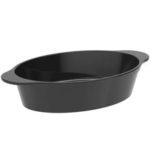 Carregar imagem no visualizador da galeria, Travessa de Plástico Oval 550ml Saladeira Tigela Preta Coza Uno Servir Petiscos Porções
