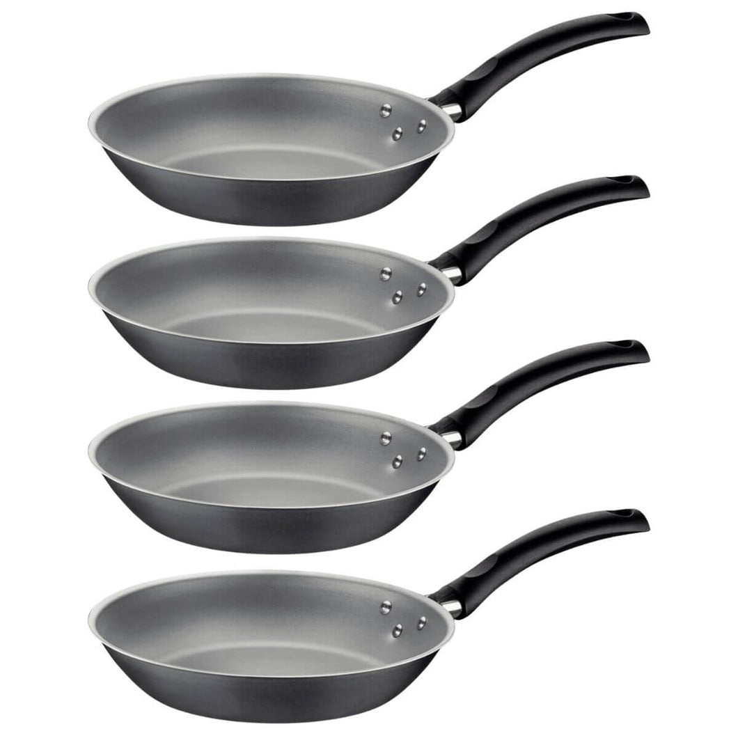 Jogo 4 Frigideiras Alumínio Starflon Max Antiaderentes Chumbo 30cm Tramontina Turim Cozinha Mesa Posta Fritar