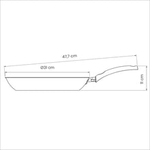 Carregar imagem no visualizador da galeria, Jogo 4 Frigideiras Alumínio Starflon Max Antiaderentes Chumbo 30cm Tramontina Turim Cozinha Mesa Posta Fritar
