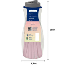 Carregar imagem no visualizador da galeria, Faqueiro Tramontina Gamboa 16 Peças Rosa Talheres Aço Inox Mesa Jantar Cozinha Cabos Polipropileno
