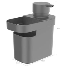 Carregar imagem no visualizador da galeria, Kit Dispenser de Detergente 650ml Lixeira de Pia Trium 4,7L Ou Chumbo Organizador Casa Cozinha
