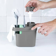 Carregar imagem no visualizador da galeria, Kit Dispenser de Detergente 650ml Lixeira de Pia Trium 4,7L Ou Chumbo Organizador Casa Cozinha
