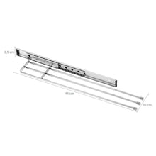 Carregar imagem no visualizador da galeria, Kit Suporte Pano de Prato Triplo e Lixeira 15L Aramados Deslizantes Móveis Cozinha Planejada
