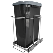 Carregar imagem no visualizador da galeria, Kit Suporte Pano de Prato Triplo e Lixeira 15L Aramados Deslizantes Móveis Cozinha Planejada
