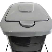 Carregar imagem no visualizador da galeria, Kit Suporte Pano de Prato Triplo e Lixeira 15L Aramados Deslizantes Móveis Cozinha Planejada
