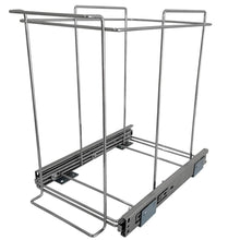 Carregar imagem no visualizador da galeria, Kit Suporte Pano de Prato Triplo e Lixeira 15L Aramados Deslizantes Móveis Cozinha Planejada
