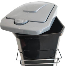 Carregar imagem no visualizador da galeria, Kit Suporte Pano de Prato Triplo e Lixeira 15L Aramados Deslizantes Móveis Cozinha Planejada
