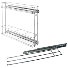 Carregar imagem no visualizador da galeria, Kit Porta Condimentos e Porta Pano de Prato Triplo Aramados Deslizantes Móveis Planejados Cozinha
