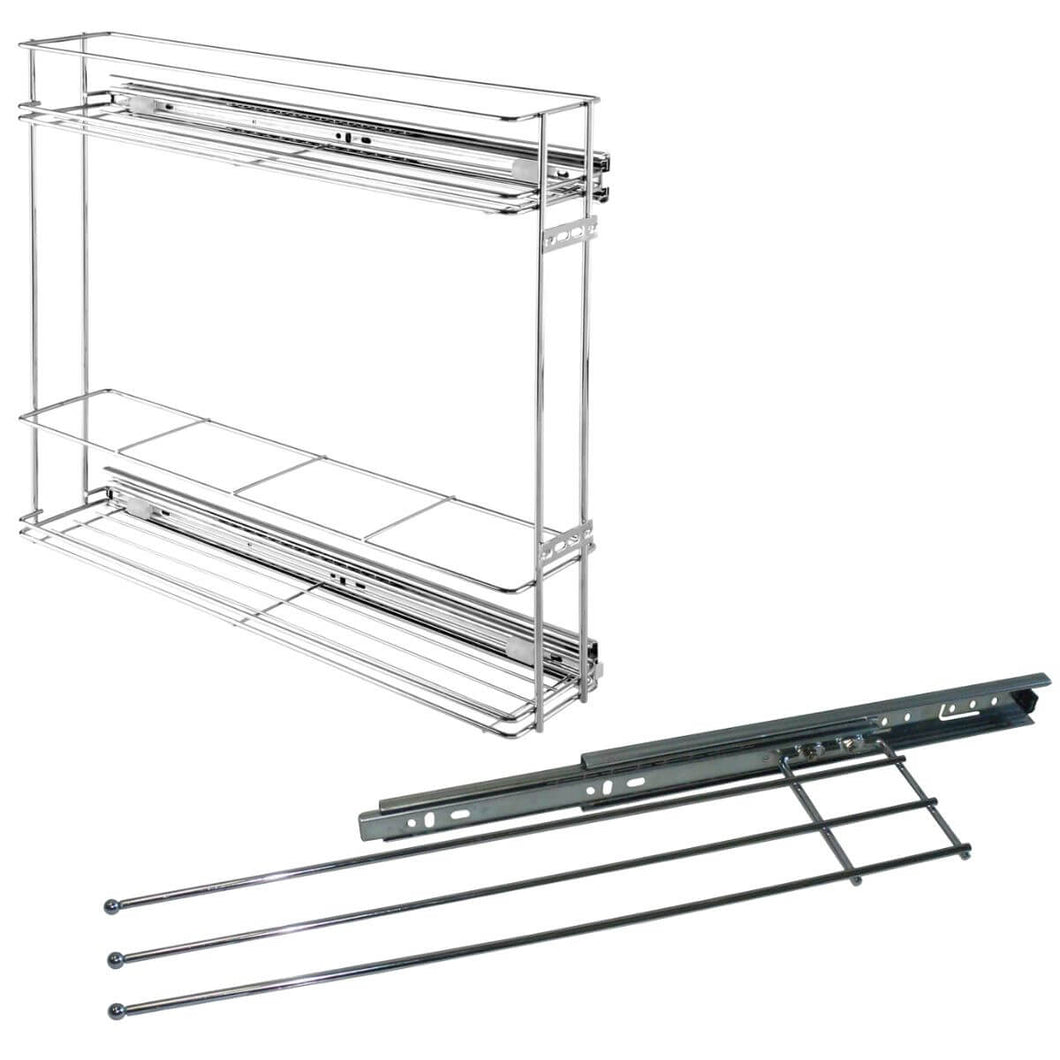 Kit Porta Condimentos e Porta Pano de Prato Triplo Aramados Deslizantes Móveis Planejados Cozinha