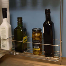 Carregar imagem no visualizador da galeria, Kit Porta Condimentos e Porta Pano de Prato Triplo Aramados Deslizantes Móveis Planejados Cozinha
