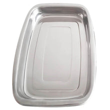 Carregar imagem no visualizador da galeria, Kit 2 Tábuas de Carne Churrasco Corte Servir com Bandeja Aço Inox Madeira 44x30cm Stolf
