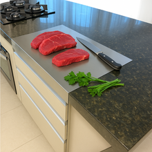 Carregar imagem no visualizador da galeria, Estação de Corte Inox 304 60x40cm Tábua Profissional Gourmet
