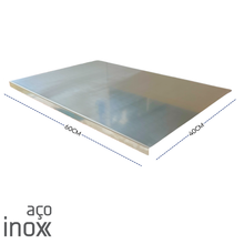 Carregar imagem no visualizador da galeria, Estação de Corte Inox 304 60x40cm Tábua Profissional Gourmet
