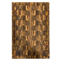 Carregar imagem no visualizador da galeria, Tábua de Corte para Churrasco Invertida Teca 60X40cm
