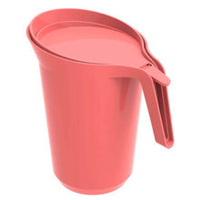 Carregar imagem no visualizador da galeria, Kit 6 Copos 400ml e Jarra Plástica com Tampa 2L Rosa Para Servir Suco Água Mesa Posta
