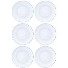 Carregar imagem no visualizador da galeria, Conjunto 6 Pratos Rasos de Jantar em Porcelana Decorada 25cm Tramontina Lineare Cozinha Mesa Posta
