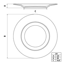 Carregar imagem no visualizador da galeria, Conjunto 6 Pratos Rasos de Jantar em Porcelana Decorada 25cm Tramontina Lineare Cozinha Mesa Posta
