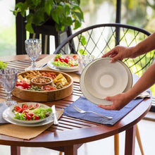 Carregar imagem no visualizador da galeria, Conjunto 6 Pratos Rasos de Jantar em Porcelana Decorada 25cm Tramontina Lineare Cozinha Mesa Posta
