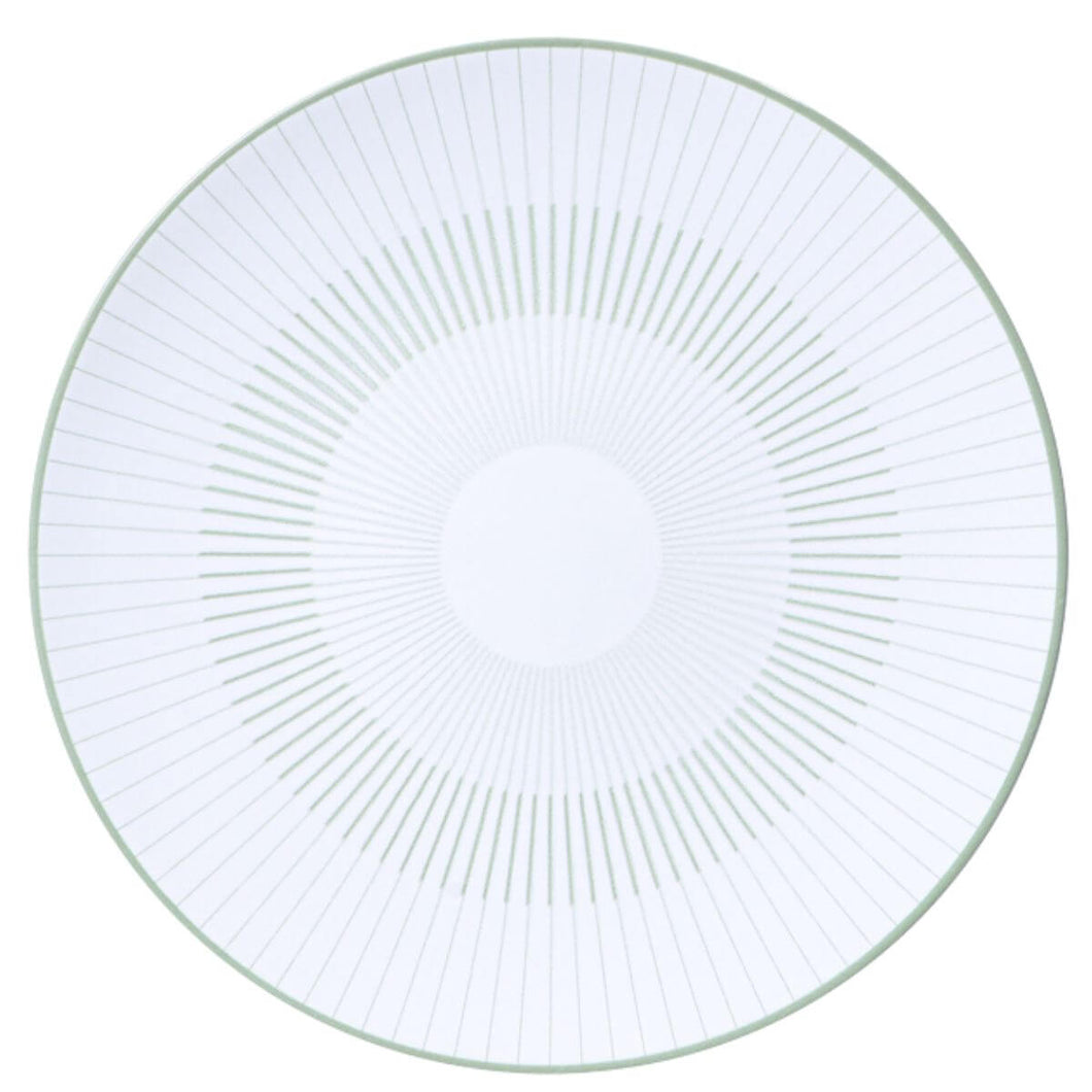 Jogo 12 Pratos Rasos de Jantar 25cm em Porcelana Tramontina Lineare Mesa Posta Restaurante Buffet