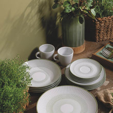 Carregar imagem no visualizador da galeria, Prato de Sobremesa 19cm Tramontina Lineare Porcelana Decorada Avulso Raso
