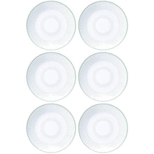 Carregar imagem no visualizador da galeria, Jogo 6 Pratos Fundos Tramontina em Porcelana Branca Decorada 21cm Lineare Mesa Posta Sopa Caldos
