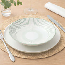 Carregar imagem no visualizador da galeria, Jogo 6 Pratos Fundos Tramontina em Porcelana Branca Decorada 21cm Lineare Mesa Posta Sopa Caldos
