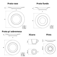 Carregar imagem no visualizador da galeria, Aparelho de Jantar em Porcelana Decorada 20 Peças Tramontina Arbo Mesa Posta 4 Pessoas
