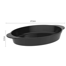 Carregar imagem no visualizador da galeria, Saladeira Travessa de Plástico Oval Preta 800ml Tigela Servir Coza Uno Cozinhas Restaurantes
