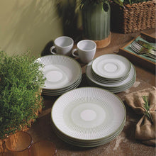 Carregar imagem no visualizador da galeria, Aparelho de Jantar 24 Peças Tramontina Lineare em Porcelana Decorada Cozinha Servir Mesa Posta
