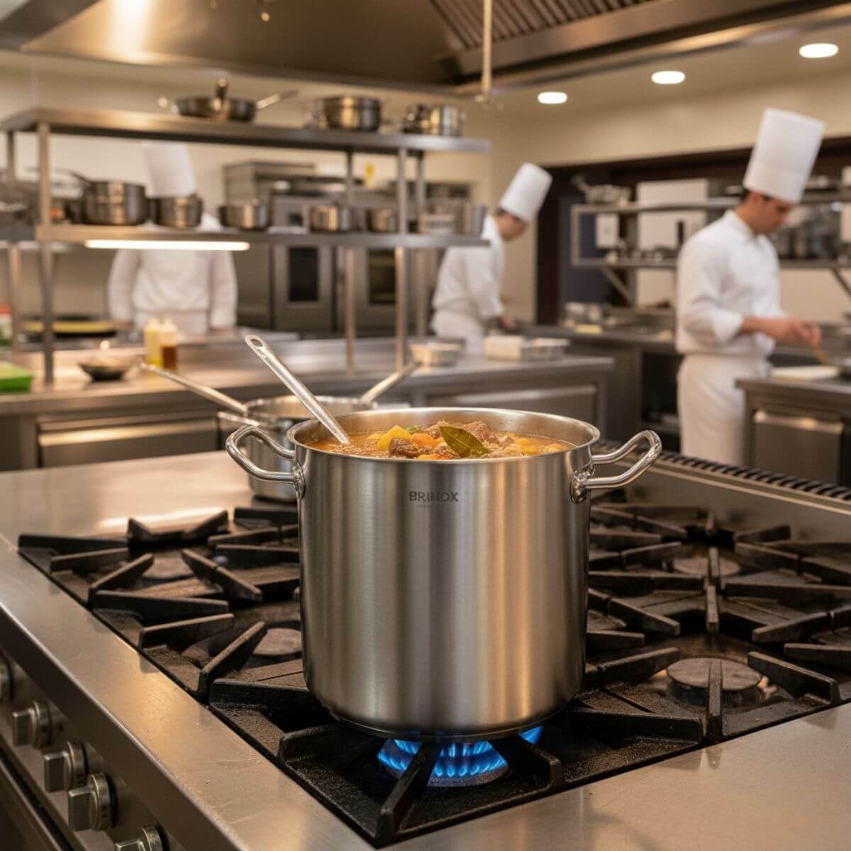 Panela Caldeirão Profissional 10,5L em Aço Inox 24cm Brinox Avulsa