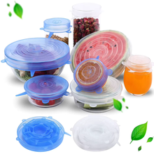 Carregar imagem no visualizador da galeria, Kit 6 Tampas de Silicone Flexíveis p/ Alimentos e Tigelas
