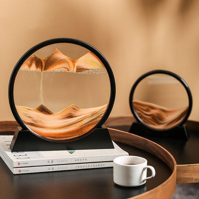 Ampulheta de Areia 3D Decorativa  Arte Relaxante em Movimento